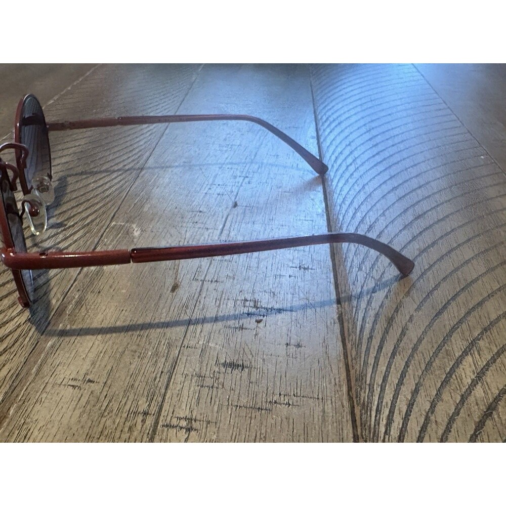 Wine Hipster Titanium Round Tinted Sunglasses - Picture 3 of 4